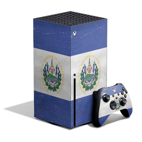 El Salvador Flag Distressed Xbox Series X Skins